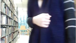 Cam girls get naked in the library