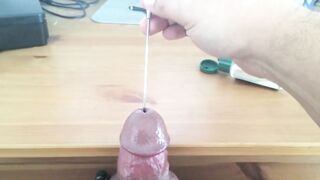 Sounding and cumming through penis plug