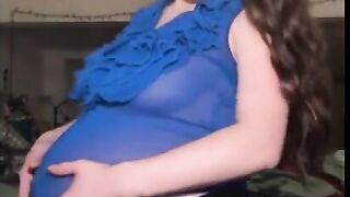 heavily preggo Sophie's slutty masturbation