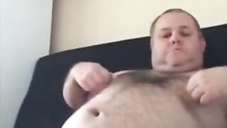 Chub bear handjob and cum