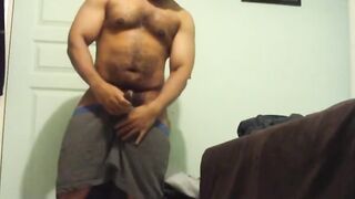 Cute Black Hairy Cub Jerks Off & Cums 2