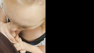 Dressing room Blowjob Interrupted