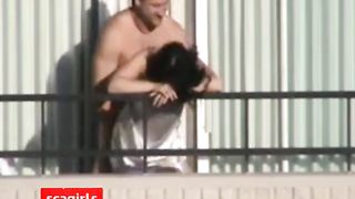 couple fucks on hotel balcony