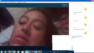 mature masturbating on skype