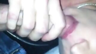 Girl eats cum