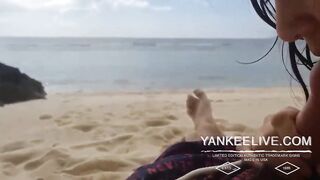 Asian Amateur Slut Sucks Off at the Beach You're Salty