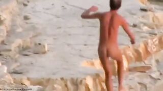 wanker at the beach