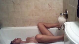 Sexy Slut Gets Off In The Bathtub