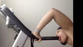 Freaky naked Treadmill Fun