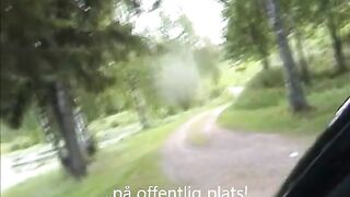 Swedish woman sucking cock outdoors in Hedemora