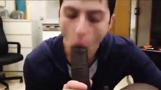 White Mexican Young Boy Sucking Black Cock Eating Cums