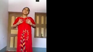 Hot Indian girl in nighty stripping