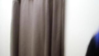 Cock sucking and swallow in dressing room