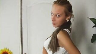 Beautiful gymnast girl teased boyfriend 2