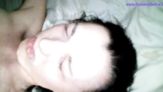 boyfriend cum multiple times on her face