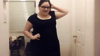 BBW ChubolateChip does striptease